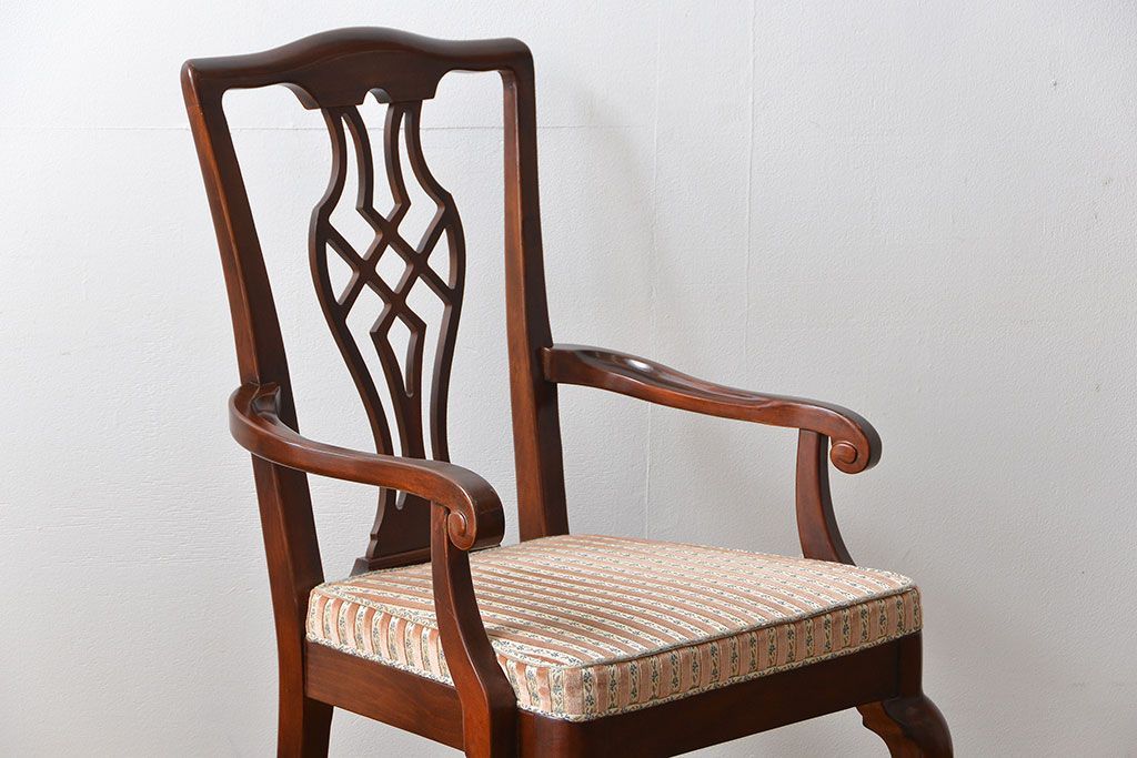 中古　ドレクセル　マホガニー材　アームチェア(椅子、イス)