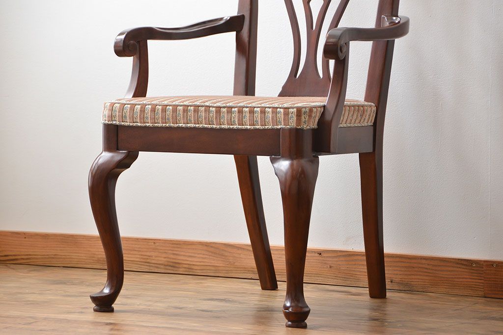 中古　ドレクセル　マホガニー材　アームチェア(椅子、イス)