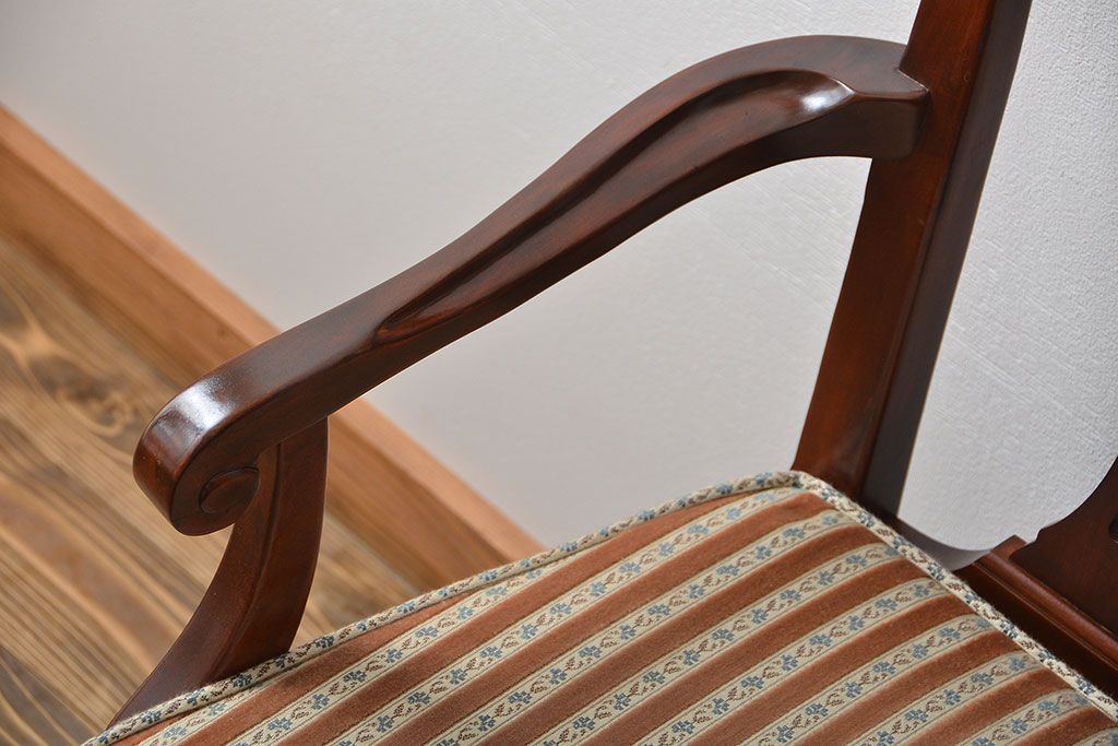 中古　ドレクセル　マホガニー材　アームチェア(椅子、イス)