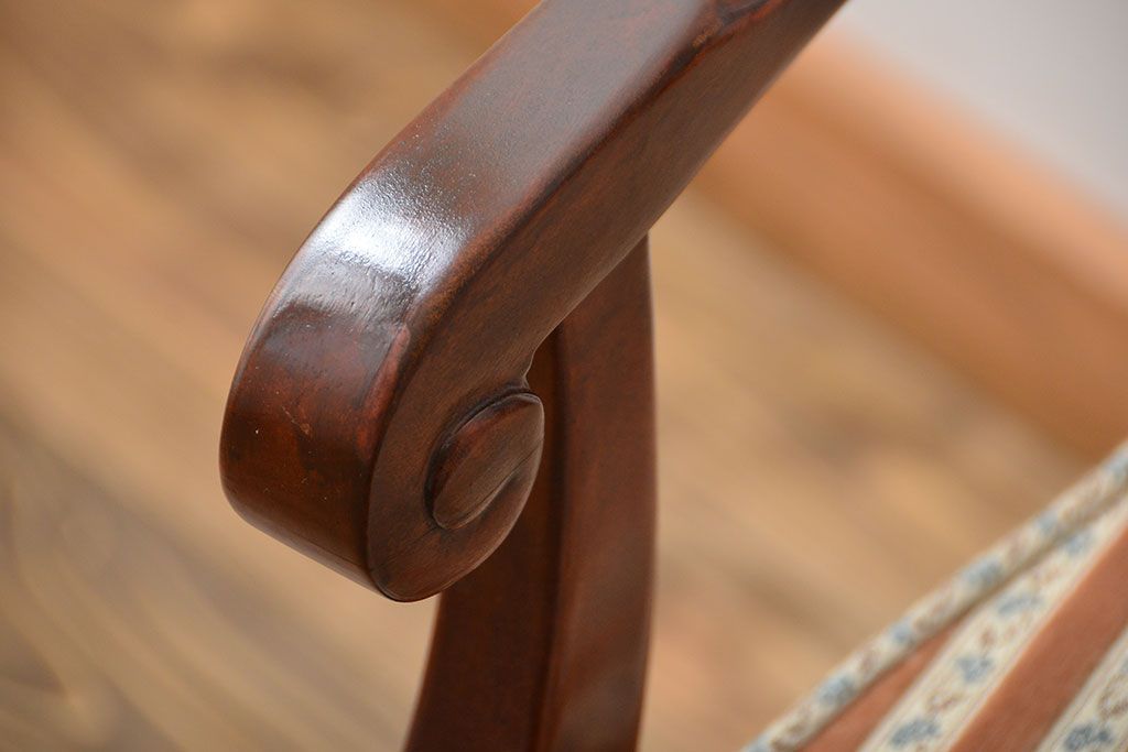 中古　ドレクセル　マホガニー材　アームチェア(椅子、イス)