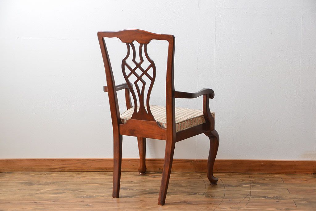 中古　ドレクセル　マホガニー材　アームチェア(椅子、イス)