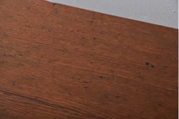 アンティーク家具　アンティーク 天板ナラ材の大きな鉄脚作業台(テーブル、机)