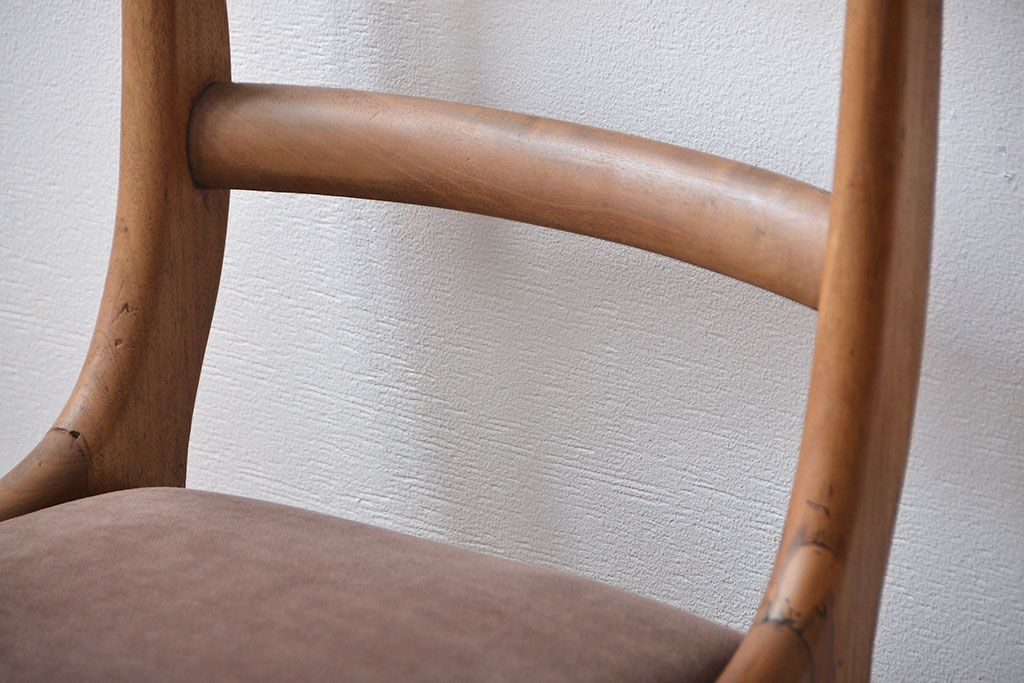 アンティーク家具　フランスアンティーク 木味のステキなフレンチチェア2脚セット(椅子、イス)