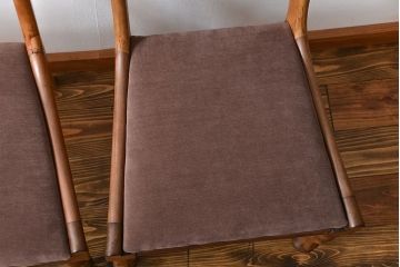 アンティーク家具　フランスアンティーク 木味のステキなフレンチチェア2脚セット(椅子、イス)