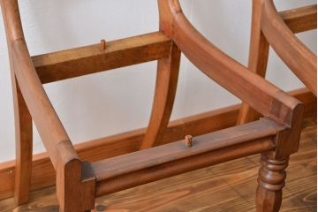 アンティーク家具　フランスアンティーク 木味のステキなフレンチチェア2脚セット(椅子、イス)