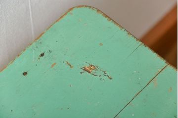 アンティーク家具　イギリスアンティーク 古いペイントのフタ付きスツール(椅子、イス、サイドテーブル)