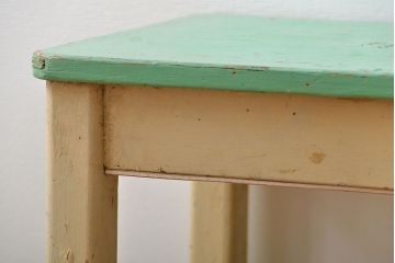 アンティーク家具　イギリスアンティーク 古いペイントのフタ付きスツール(椅子、イス、サイドテーブル)