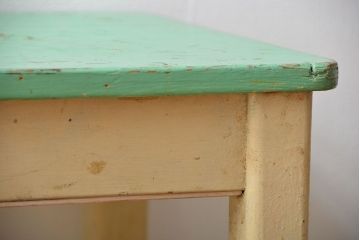 アンティーク家具　イギリスアンティーク 古いペイントのフタ付きスツール(椅子、イス、サイドテーブル)