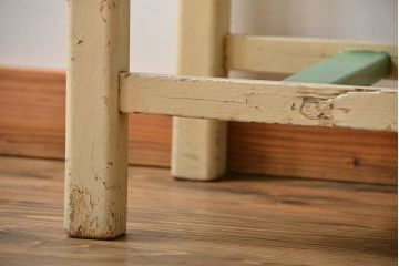 アンティーク家具　イギリスアンティーク 古いペイントのフタ付きスツール(椅子、イス、サイドテーブル)