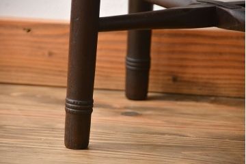 アンティーク家具　アンティーク 古い木の丸スツール(丸椅子・イス)