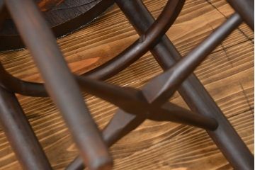 アンティーク家具　アンティーク 古い木の丸スツール(丸椅子・イス)