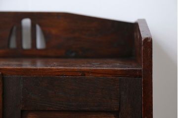 アンティーク家具　アンティーク 古い木の小さな本箱(ブックケース、収納棚)