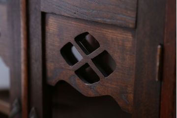 アンティーク家具　アンティーク 古い木の小さな本箱(ブックケース、収納棚)
