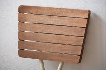 アンティーク家具　イギリスアンティーク ペンキのはげたガーデンチェア2脚セット(1)(椅子、イス)