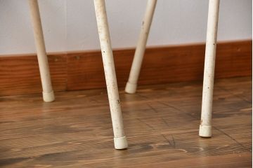 アンティーク家具　イギリスアンティーク ペンキのはげたガーデンチェア2脚セット(2)(椅子、イス)