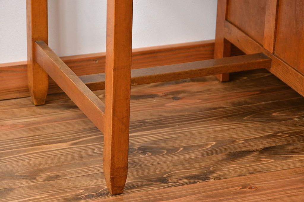 レトロ家具　昭和レトロ シンプルな片袖机(デスク、在宅ワーク、在宅用テーブル)