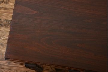 アンティーク家具　希少なアンティーク左片袖机(テーブル、デスク、在宅ワーク、在宅用)