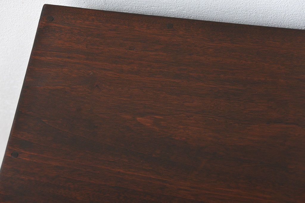 アンティーク家具　希少なアンティーク左片袖机(テーブル、デスク、在宅ワーク、在宅用)