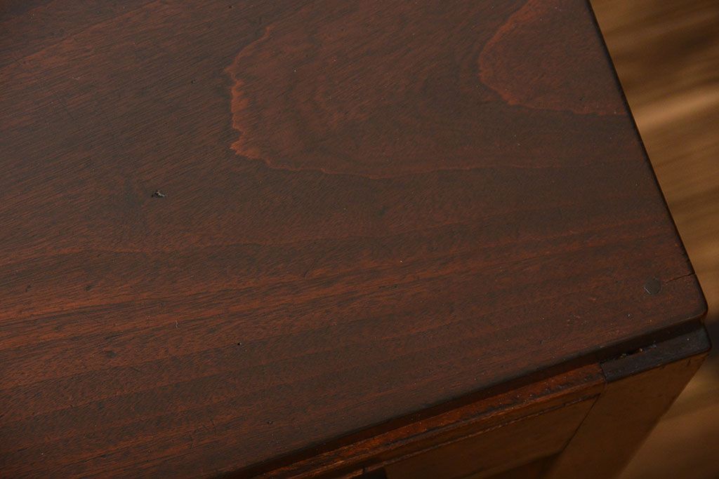 アンティーク家具　希少なアンティーク左片袖机(テーブル、デスク、在宅ワーク、在宅用)