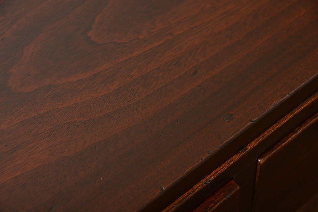 アンティーク家具　希少なアンティーク左片袖机(テーブル、デスク、在宅ワーク、在宅用)