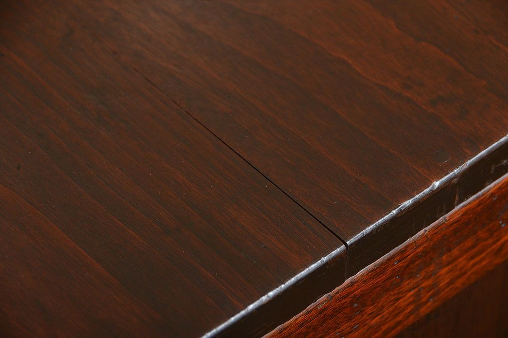 アンティーク家具　希少なアンティーク左片袖机(テーブル、デスク、在宅ワーク、在宅用)