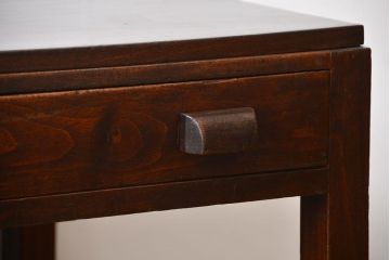 アンティーク家具　希少なアンティーク左片袖机(テーブル、デスク、在宅ワーク、在宅用)