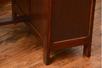 アンティーク家具　希少なアンティーク左片袖机(テーブル、デスク、在宅ワーク、在宅用)