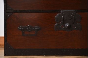 アンティーク家具　アンティーク 前面欅材!味わい深い角手庄内箪笥(時代箪笥)