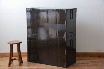 アンティーク家具　アンティーク 前面欅材!味わい深い角手庄内箪笥(時代箪笥)