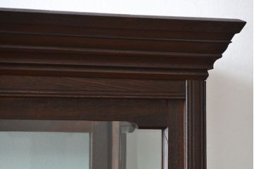 アンティーク家具　大正ロマン 古いナラ材!アンティークガラスケース(ショーケース、飾り棚)