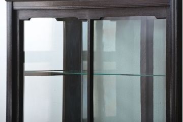アンティーク家具　大正ロマン 古いナラ材!アンティークガラスケース(ショーケース、飾り棚)