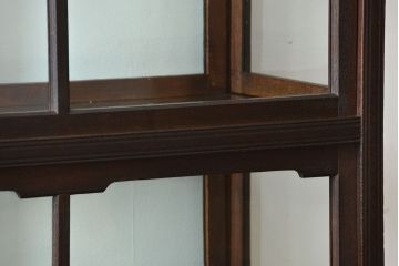 アンティーク家具　大正ロマン 古いナラ材!アンティークガラスケース(ショーケース、飾り棚)