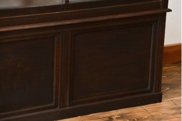 アンティーク家具　大正ロマン 古いナラ材!アンティークガラスケース(ショーケース、飾り棚)