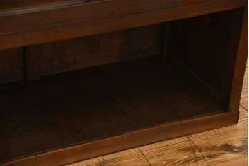 アンティーク家具　大正ロマン 古いナラ材!アンティークガラスケース(ショーケース、飾り棚)