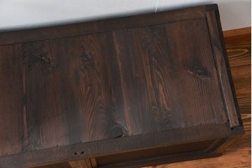 アンティーク家具　大正ロマン 古いナラ材!アンティークガラスケース(ショーケース、飾り棚)