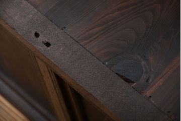 アンティーク家具　大正ロマン 古いナラ材!アンティークガラスケース(ショーケース、飾り棚)