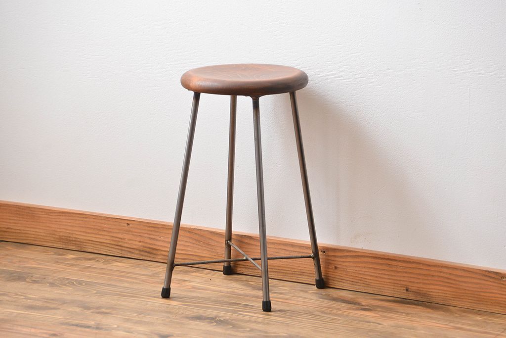 ラフジュ工房オリジナル　アイアンスツール1脚(1)(椅子)