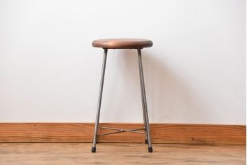 ラフジュ工房オリジナル　アイアンスツール1脚(1)(椅子)