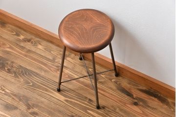 ラフジュ工房オリジナル　アイアンスツール1脚(1)(椅子)