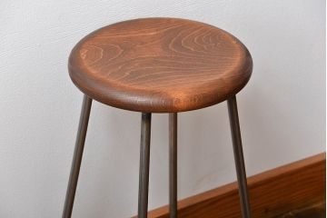 ラフジュ工房オリジナル　アイアンスツール1脚(1)(椅子)