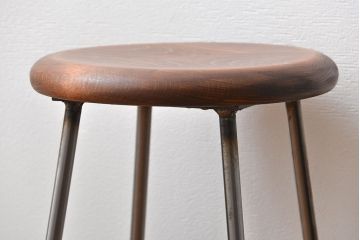 ラフジュ工房オリジナル　アイアンスツール1脚(1)(椅子)