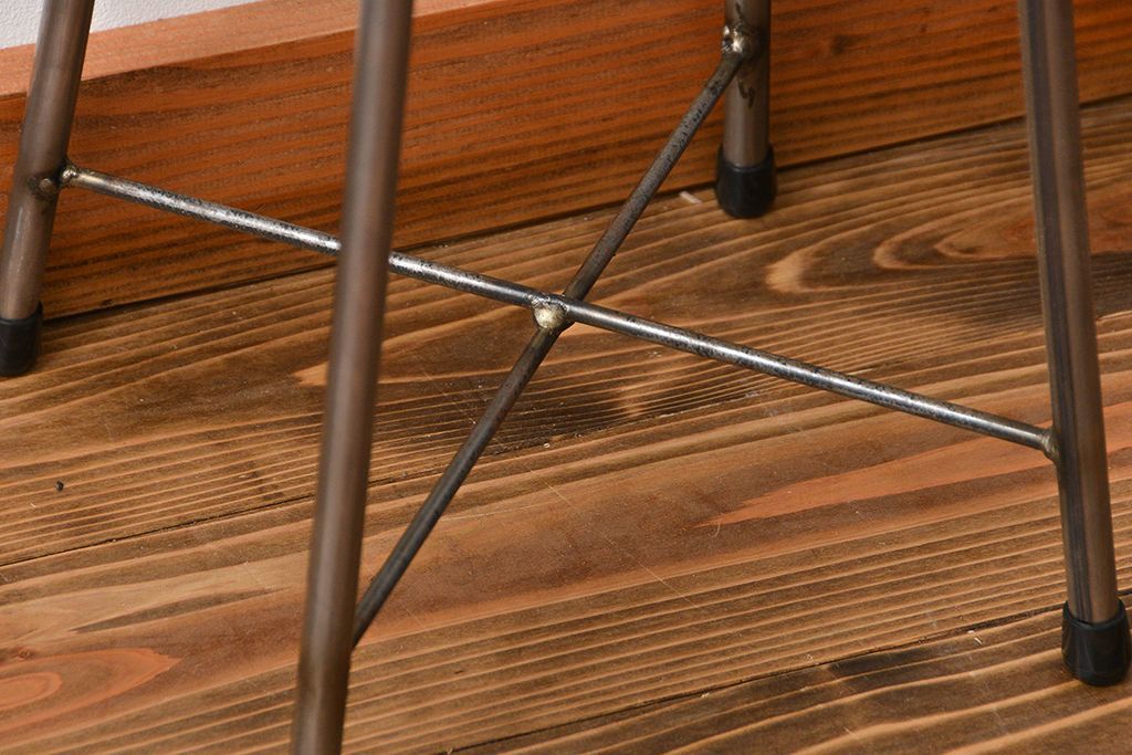 ラフジュ工房オリジナル　アイアンスツール1脚(1)(椅子)