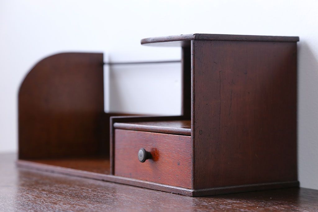 レトロ家具　昭和レトロ　引き出し付き本立て