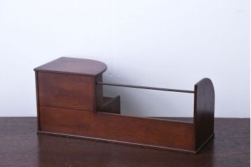 レトロ家具　昭和レトロ　引き出し付き本立て