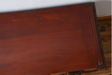 アンティーク家具　アンティーク 前面欅材の漆のキレイな庄内箪笥(時代箪笥)