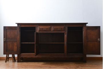 アンティーク家具　フランスアンティーク オーク材!上質なアールデコ サイドボード(サイドキャビネット)