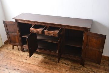 アンティーク家具　フランスアンティーク オーク材!上質なアールデコ サイドボード(サイドキャビネット)