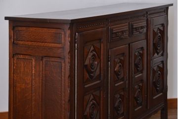 アンティーク家具　フランスアンティーク オーク材!上質なアールデコ サイドボード(サイドキャビネット)