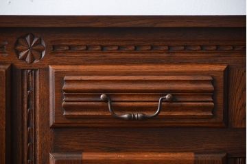 アンティーク家具　フランスアンティーク オーク材!上質なアールデコ サイドボード(サイドキャビネット)