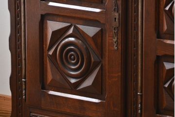 アンティーク家具　フランスアンティーク オーク材!上質なアールデコ サイドボード(サイドキャビネット)